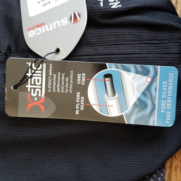 (L) NWT Sunice Silver X-Static Flow-Dry Moisture Wicking Performance Wear Golf - Picture 9 of 17